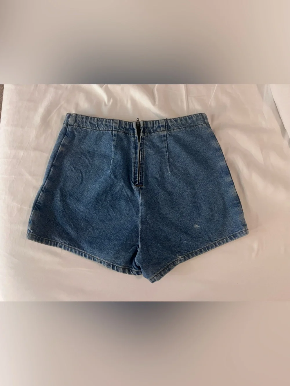 BDG Blue Denim Button-Front Skort